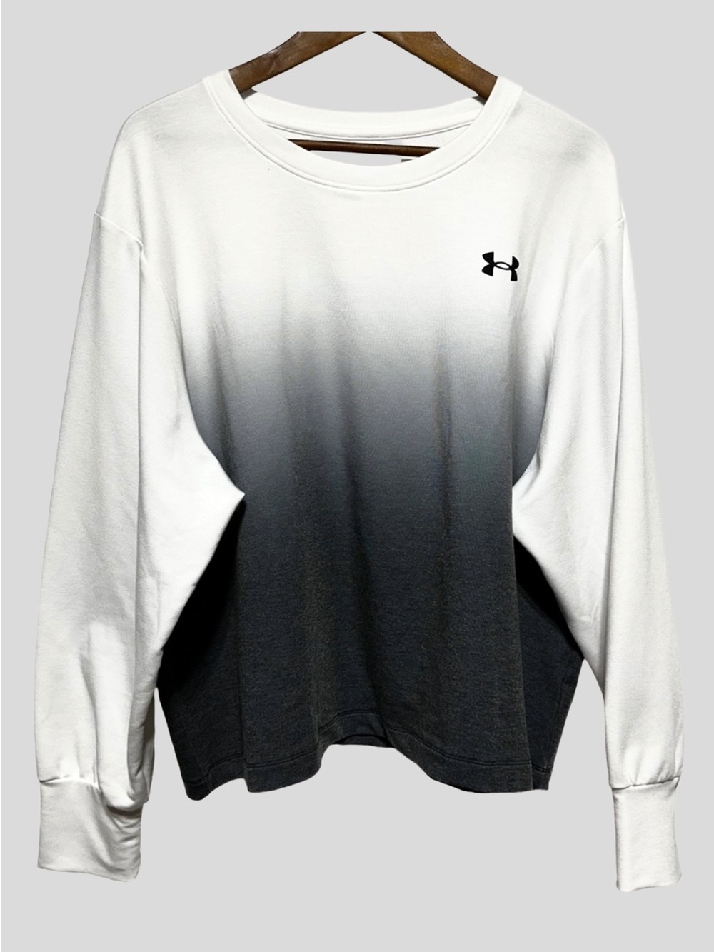 UNDER ARMOUR Ombre Cropped Sweatshirt Athleisure Streetwear Minimalist